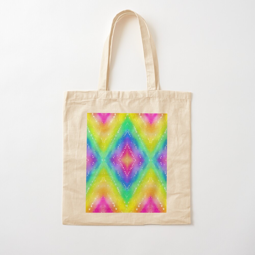 pink and green tote bags