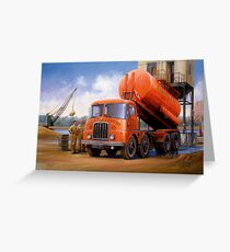 Rugby Cement Thornycroft tanker. Greeting Card