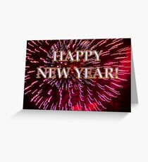 fireworks airburst happy new year Greeting Card