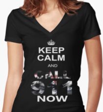 SKRILLEX! NOW! Women's Fitted V-Neck T-Shirt