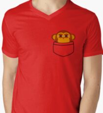 Pocket monkey is highly suspicious Men's V-Neck T-Shirt
