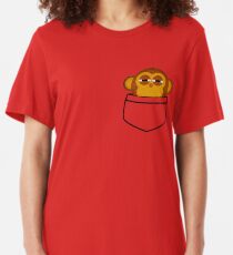 Pocket monkey is highly suspicious Slim Fit T-Shirt