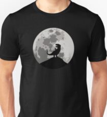 Dinosaurier-Mond-Schattenbild - T-Rex Unisex T-Shirt