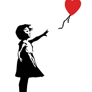 for by - MindChirp with the Girl balloon Poster Banksy art\
