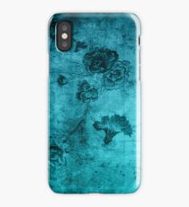 Blue Vintage Flowers Texture iPhone Case/Skin