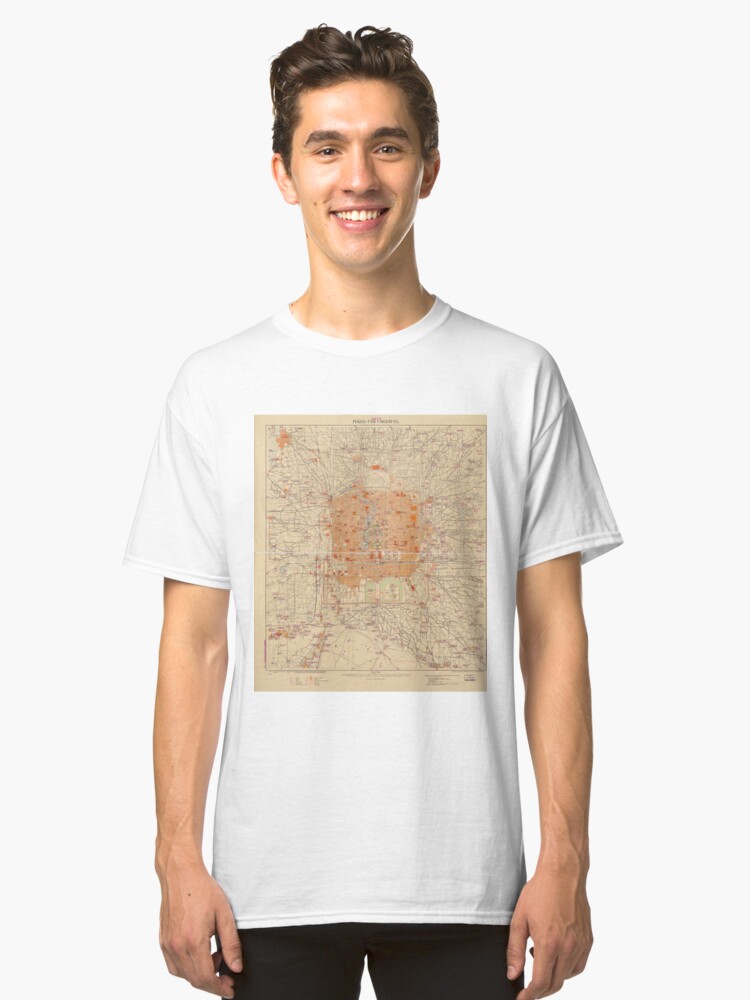Alternate view of Vintage Map of Beijing China (1907) Classic T-Shirt