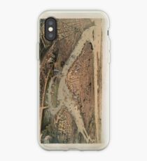 Vinilo o funda para iPhone Vintage Pictorial Map of NYC and Brooklyn (1859)