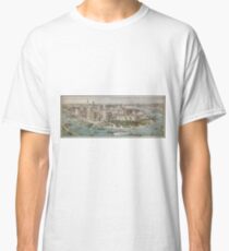 Camiseta clásica Vintage Pictorial Map of New York City (1914)