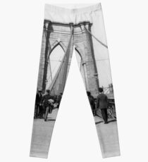 Legging Vintage Brooklyn Bridge Crossing Photograph (1898)