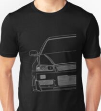 R34 outline - white Unisex T-Shirt