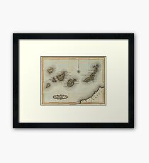 Vintage Map of The Canary Islands (1823) Framed Print