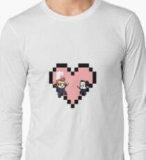 "Love in 8-bit": Jeff and Annie (Style C) Long Sleeve T-Shirt