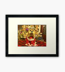 Maggie Pooh Bear at Christmas Framed Print