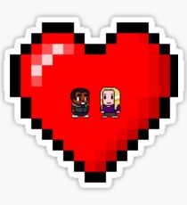 "Love in 8-bit": Britta and Troy (Style A) Sticker