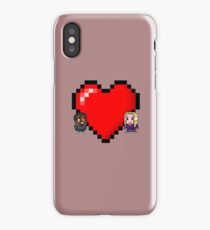 "Love in 8-bit": Britta and Troy (Style C) iPhone Case