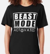 Beast Mode Gym Bodybuilding Sport Motivation Slim Fit T-Shirt