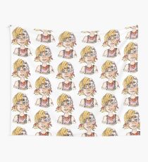 Borderlands 2 Tiny Tina Psycho Inspired Watercolour Illustration by Jayne Kitsch Wall Tapestry