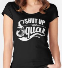 Halt und Squat Gym Fitness Tailliertes Rundhals-Shirt
