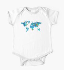 World Map 22 Art by Sharon Cummings One Piece - Short Sleeve
