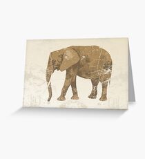 Vintage poster with elephant Greeting Card