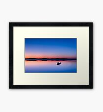 Sunset Boat Framed Print