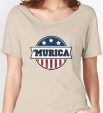 'MURICA T-Shirt. America. Jesus. Freedom. - The Campaign Women's Relaxed Fit T-Shirt