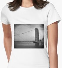 Camiseta entallada Construction of The Brooklyn Bridge Photograph