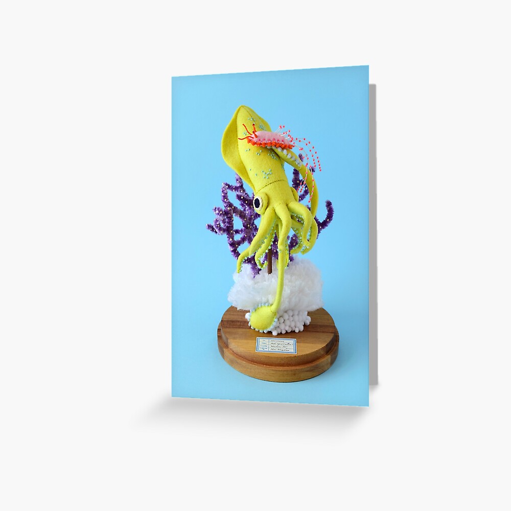 Baby Squid & Long-tailed Sea Slug Greeting Card