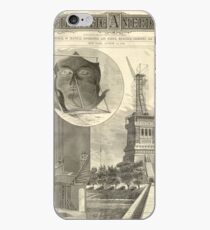 Vinilo o funda para iPhone Construction of The Statue of Liberty Illustration