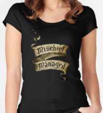 Mischief Managed Banner Women's Fitted Scoop T-Shirt