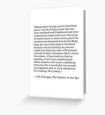 Catcher in the Rye Quote Greeting Card