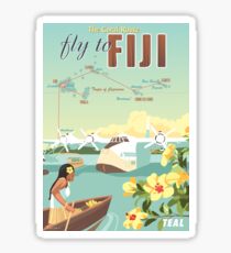 Coral Route - Fiji and Solent flying boat Sticker