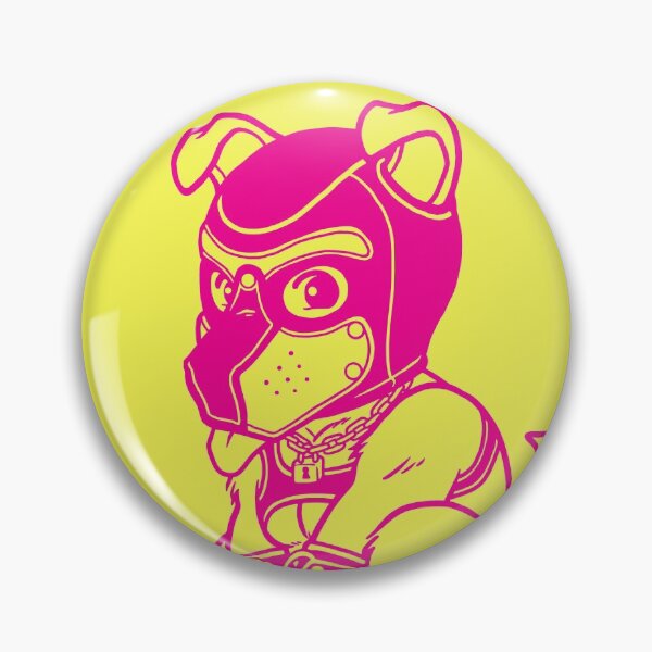 PLAYFUL PUPPY - PINK LINEART 2 - BEARZOO SERIES Pin