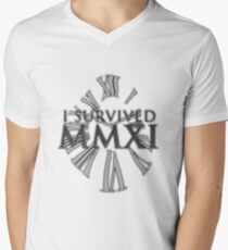 I survived MMXI (2011) Men's V-Neck T-Shirt