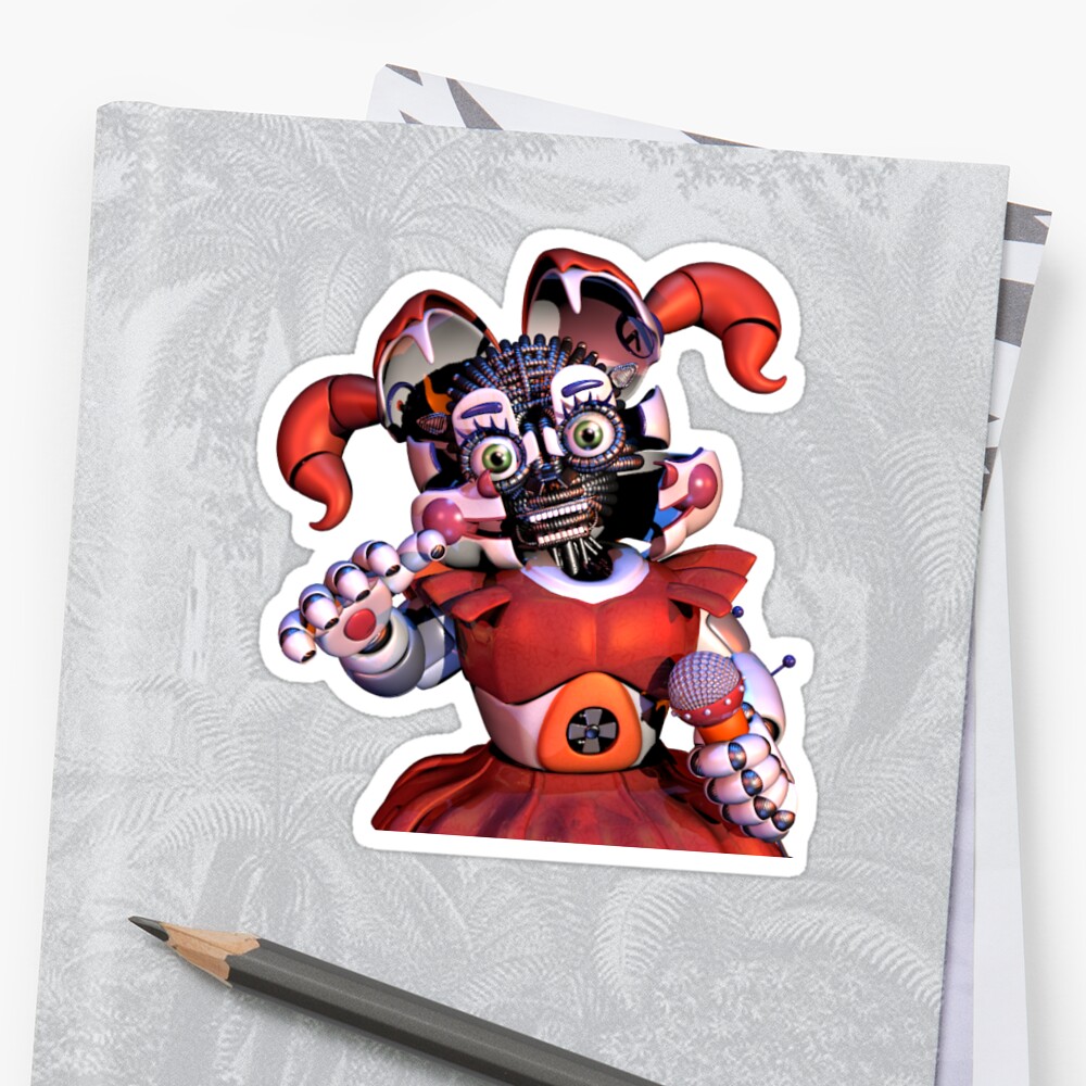 Opened Face Plate Baby Sticker By Rin13 Redbubble - roblox circus baby decal