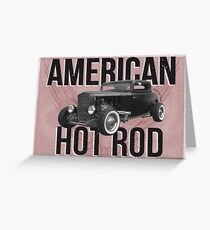 American Hot Rod - red version Greeting Card