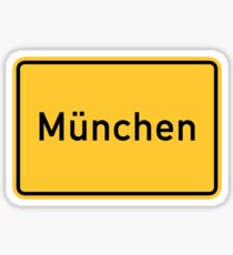 Munich, Road Sign, Germany Sticker