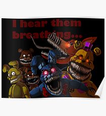FNAF 4 Nightmare Animatronics Poster
