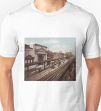 Camiseta unisex The Bowery New York City Photo-Print (1898)