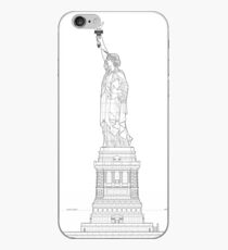 Vinilo o funda para iPhone Statue of Liberty Blueprint
