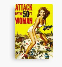 Attack of the 50ft Woman poster Canvas Print