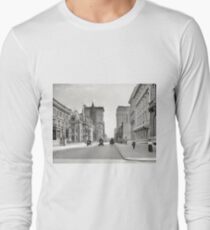 Camiseta de manga larga Vintage Fifth Avenue NYC Photograph (1908)