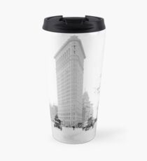 Taza de viaje Vintage Photograph of The NYC Flat Iron Building