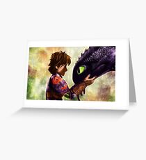 How to Train Your Dragon - Hiccup and Toothless Greeting Card