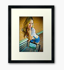 Tina-Overalls-2 Framed Print