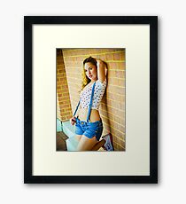 Tina-Overalls-1 Framed Print
