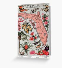 Vintage Map of Florida (1917) Greeting Card
