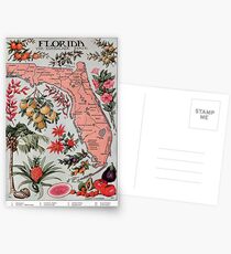 Vintage Karte von Florida (1917) Postkarten