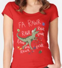 T-Rex Christmas Dinosaur - Dinosaur Christmas Women's Fitted Scoop T-Shirt