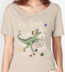 T-Rex Christmas Dinosaur - Dinosaur Christmas Women's Relaxed Fit T-Shirt